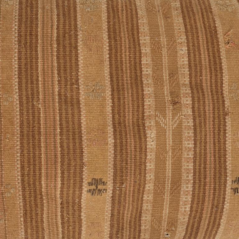 A CARRIAGE CUSHION, "Urnor och blommor", embroidered, ca 48 x 107 cm, Scania, Sweden 1830.
Filled.