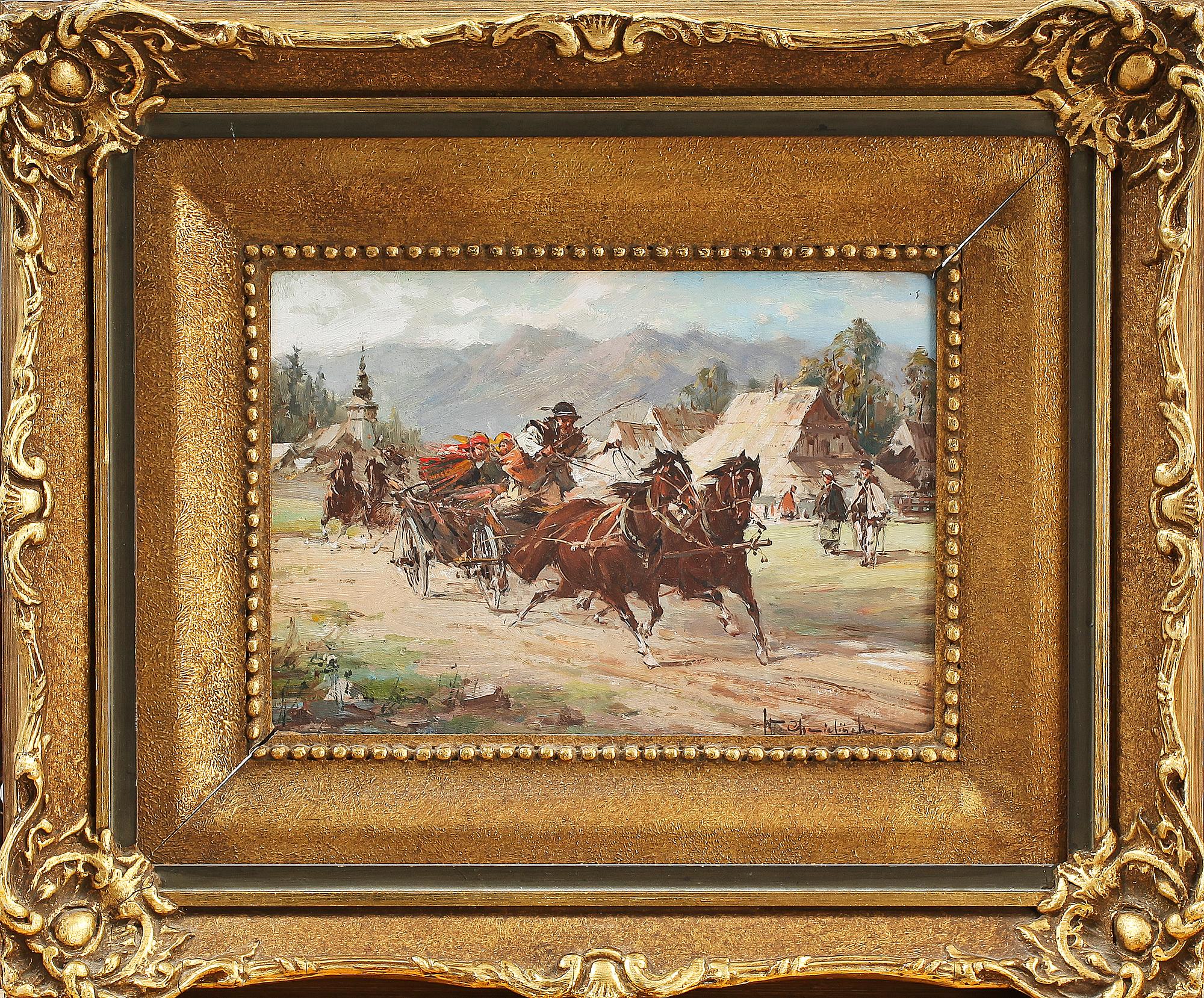 WLADYSLAW CHMIELINSKI, olja på pannå, sign.