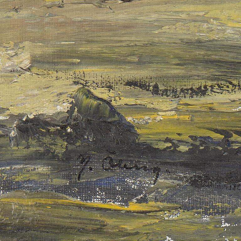 JOSEF ÖBERG, olja på duk, signerad.