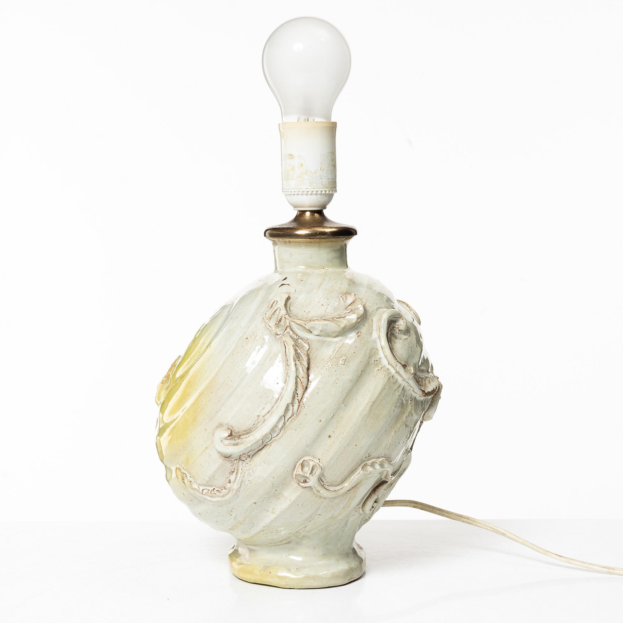 Allan Ebeling, a glazed ceramic table lamp, Torshälla.