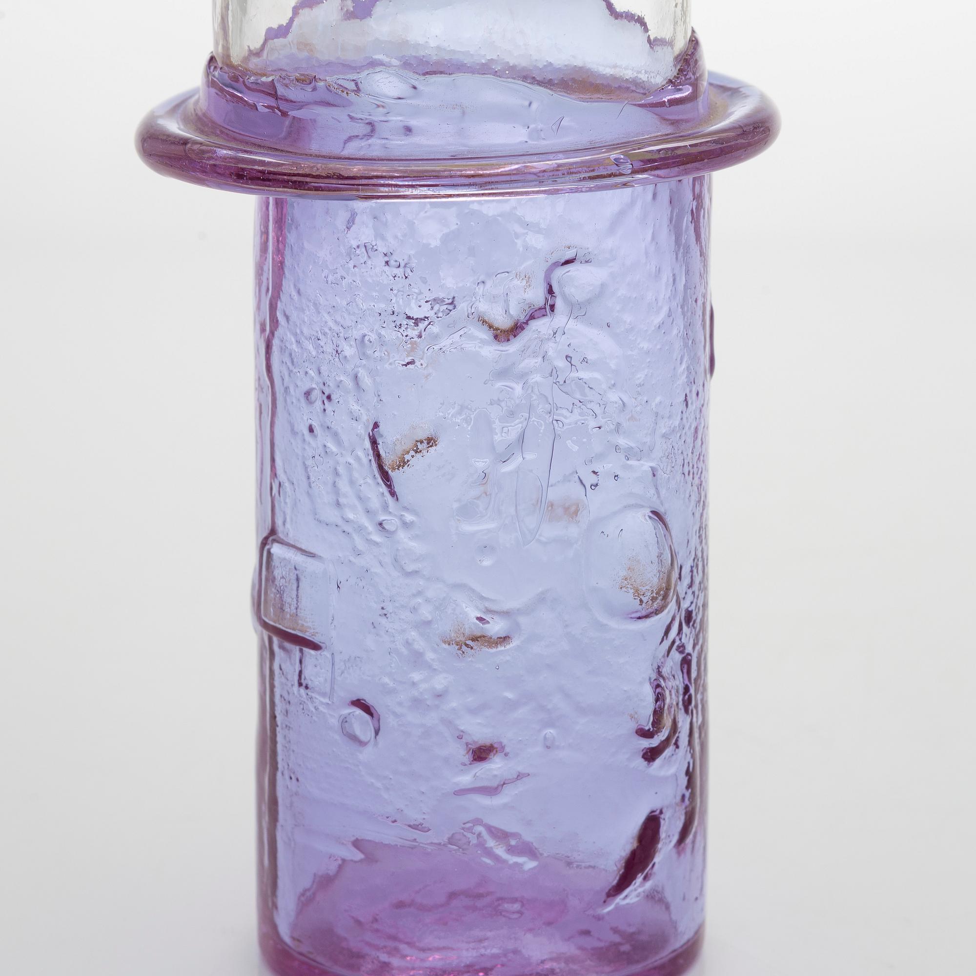 Oiva Toikka, maljakko, "Bambu", signeerattu Oiva Toikka, Nuutajärvi Notsjö.