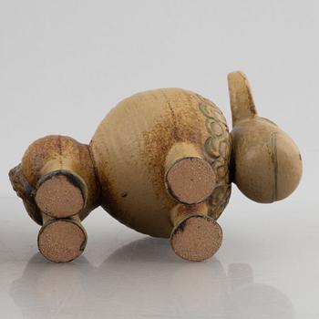 Lisa Larson, two stoneware figurines, 'Buffel' and 'Kamel' from the 'Jura' series, Gustavsberg.