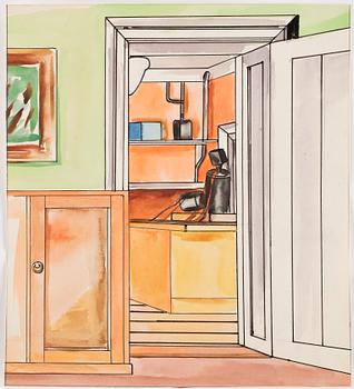 MAX GOLDSTEIN (MAGO), ca 50 st, anatomiska-, arkitektoniska- och dräktskisser, vissa signerade och daterade, från 40-tal.