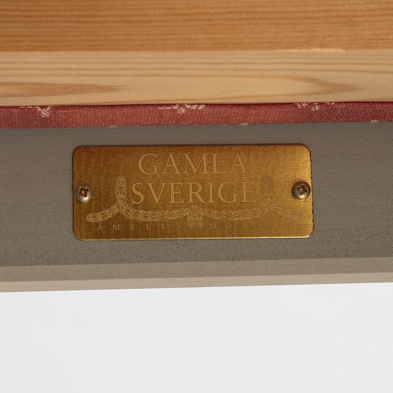 Karmstolar, 8 st, gustaviansk stil, "Gamla Sverige", Åmells möbler, 1900-talets senare del.