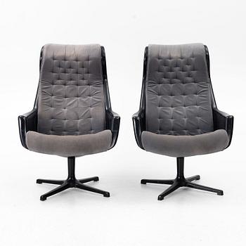 Alf Svensson, & Yngve Sandström, a pair of 'Galaxy/Form 8' armchairs, DUX, 1970s.