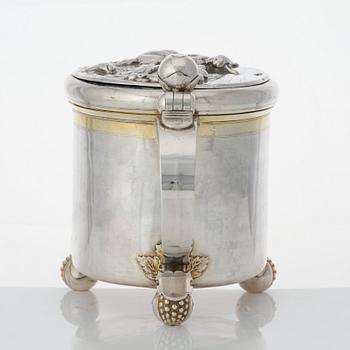 Hans Richter, dryckeskanna, silver, Stockholm (1661-1695 (1711-), före 1689. Barock.