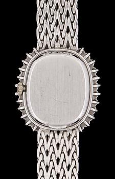ARMBANDSUR, dam, Tissot, manuell, 18k vitguld, krans med briljantslipade diamanter tot ca0,68ct. Vikt 34g.
