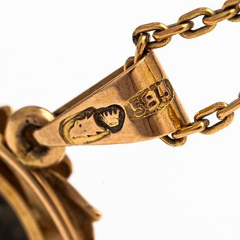 Halsband,14K guld och granit. Auran kultaseppä, Åbo.