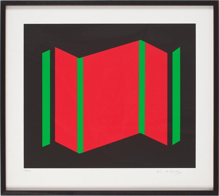 ERIC H OLSON, färglitografi, signerad o numrerad 78/100.