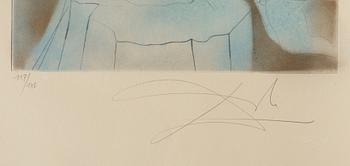 SALVADOR DALÍ, colour aquatint etching, signed in pencil and numbered 117/145.