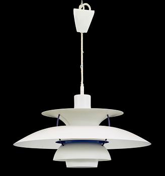 TAKLAMPA, "PH 5", Poul Henningsen för Louis Poulsen, Danmark, 1900-talets slut. Höjd 27 cm.