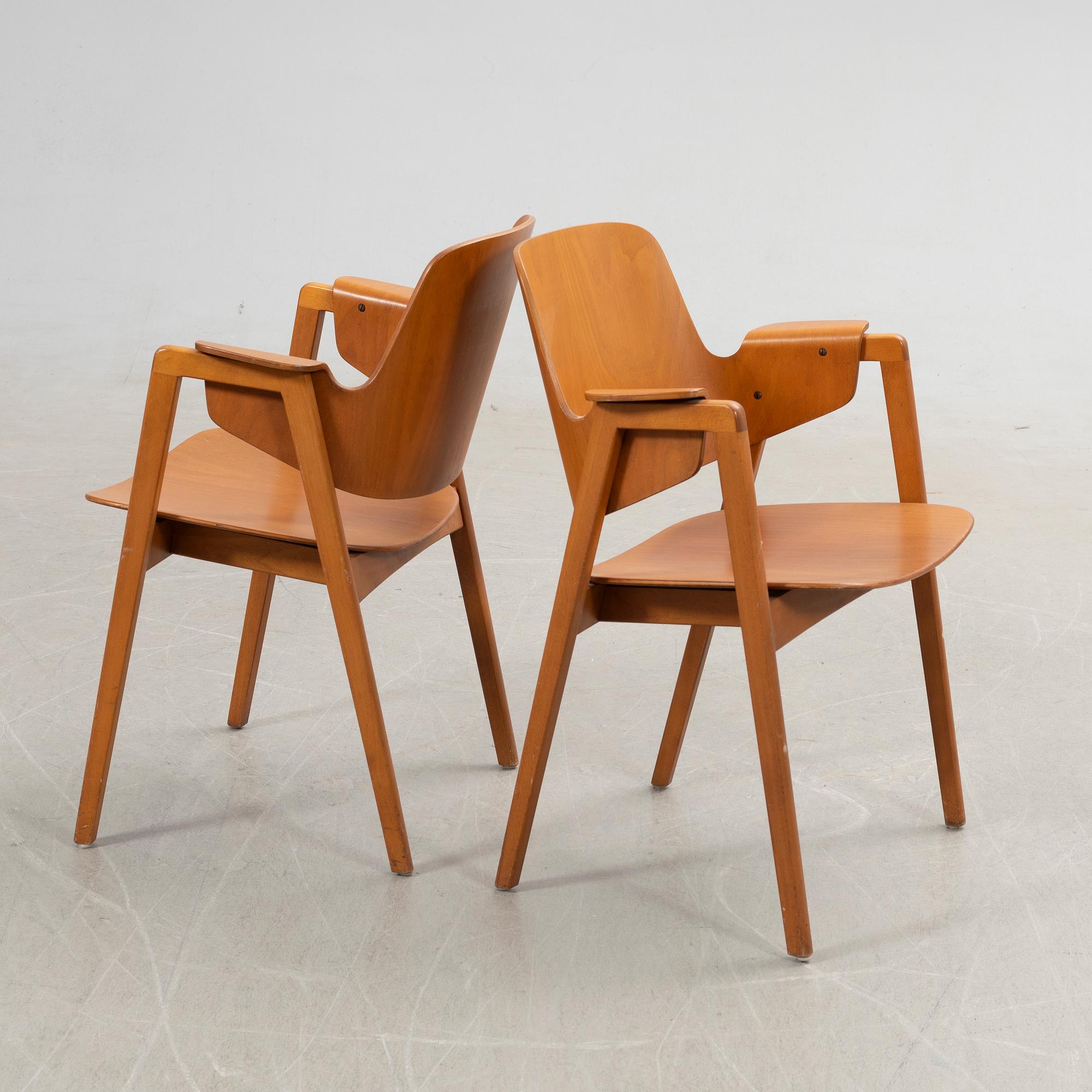 Elias Barup, stolar, 6 st, Gärsnäs, 1960-tal.