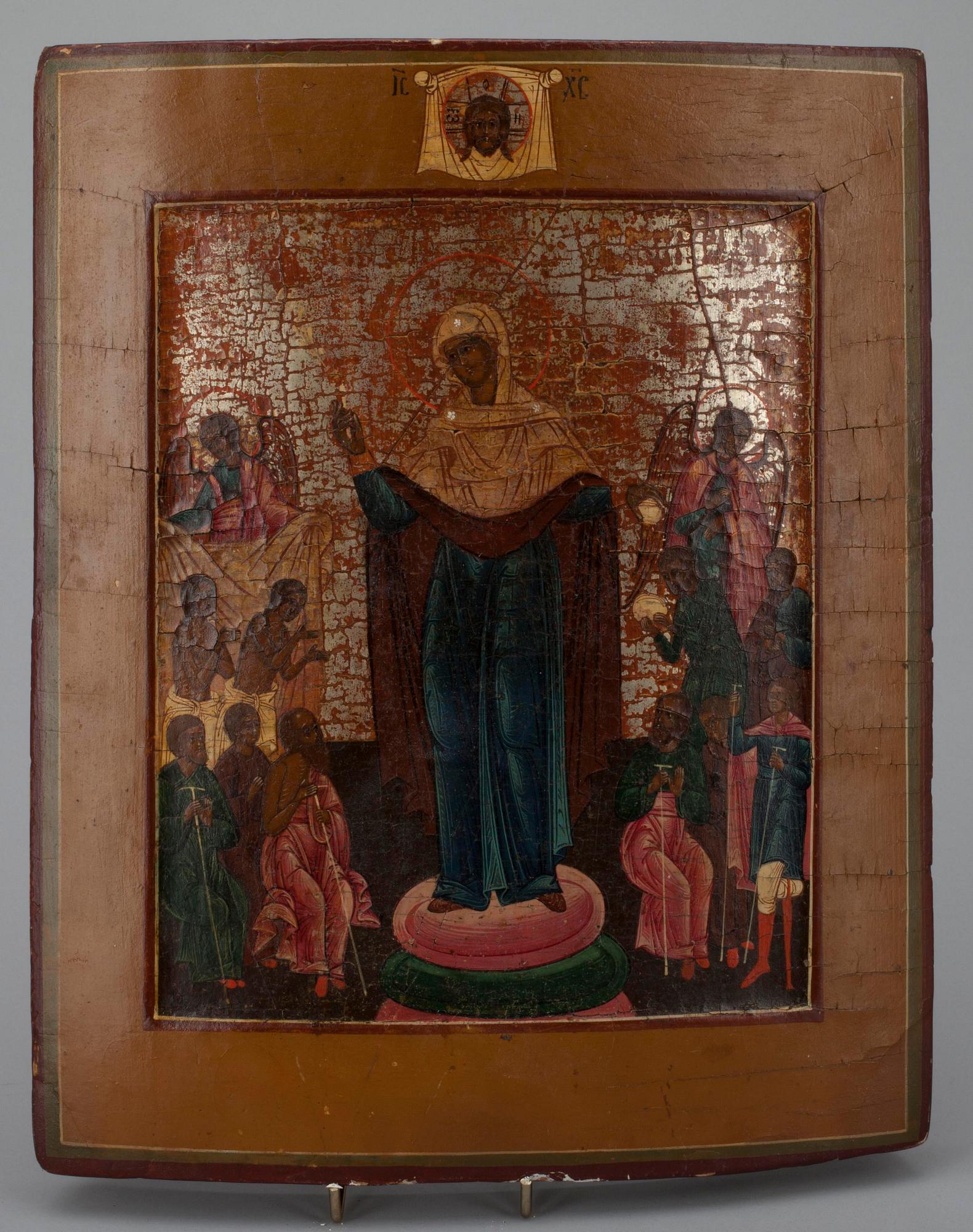 IKON, bemålat trä, Ryssland 1800-tal.