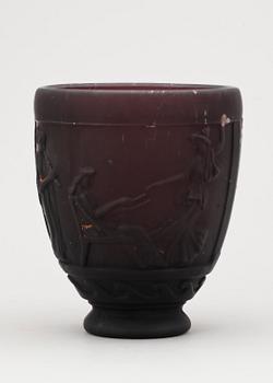 VAS, glas, jugend, bär signatur Georges de Feure.