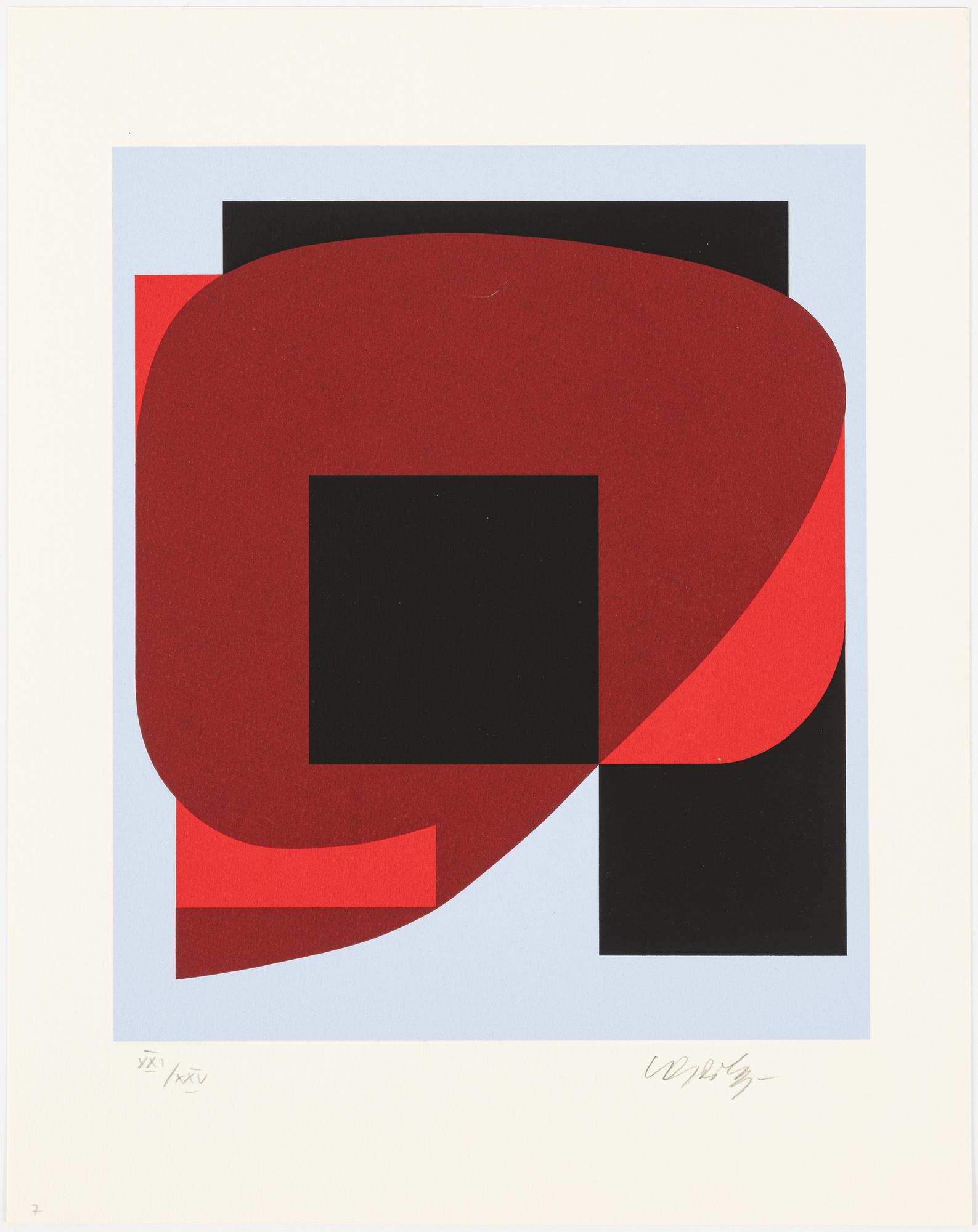 Victor Vasarely, "I ON" Portfölj med 7 serigrafier.