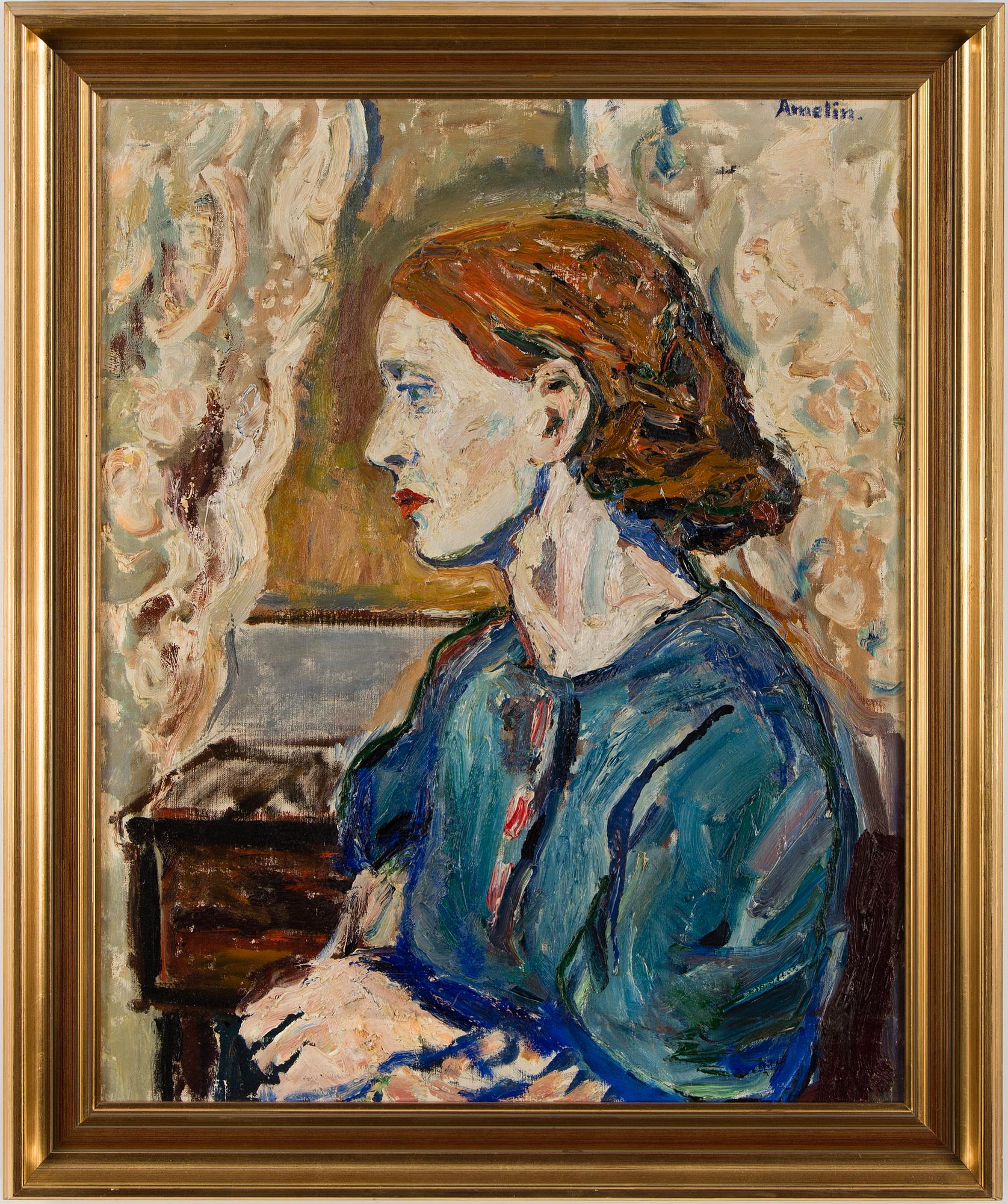 ALBIN AMELIN, oil on canvas, signed.