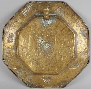 DOPFAT, mässing, 1600/1700-tal. Barock, nordeuropa.