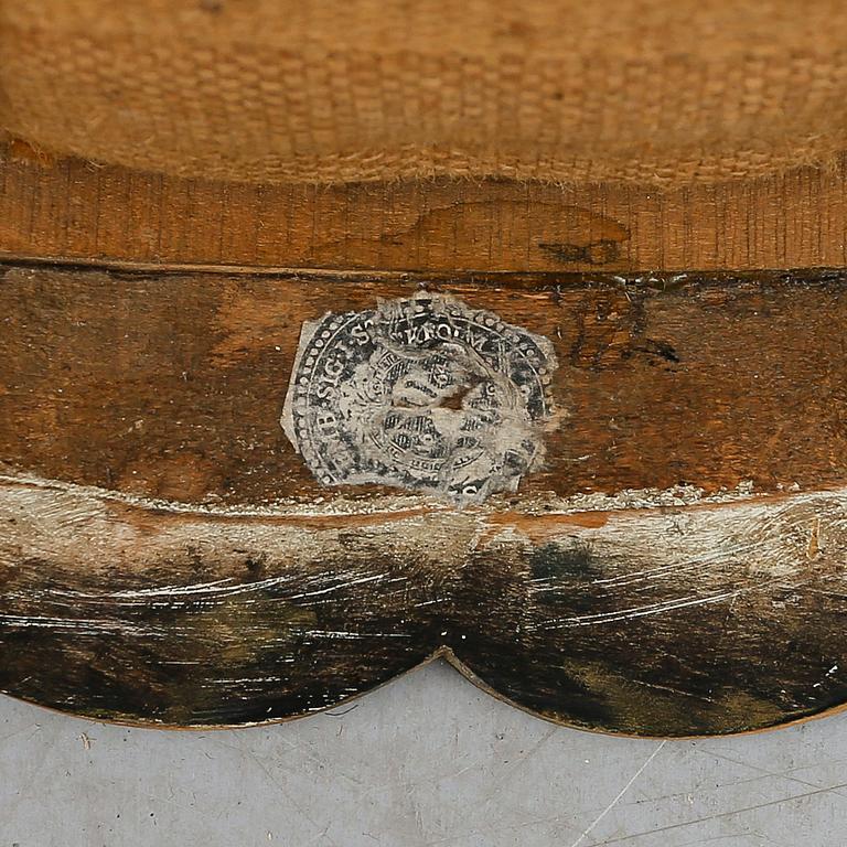 STOLAR, 1 par, Stockholmsarbeten, rokoko, 1700-talets andra hälft.