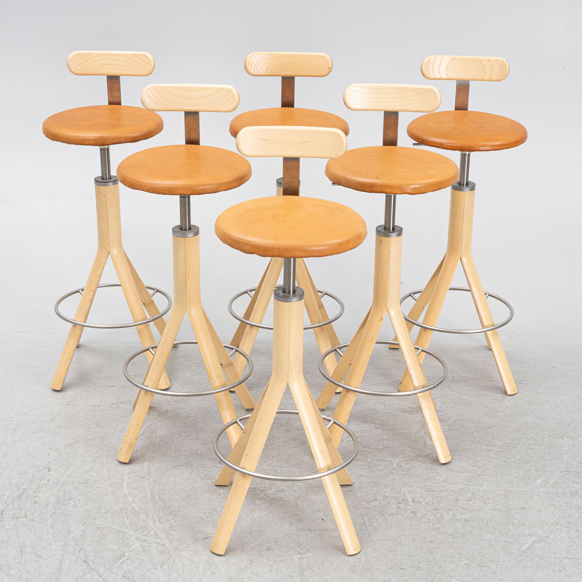 Pierre Sindre & Patrik Bengtsson, six 'Pop' bar chairs, Gärsnäs, 2017.