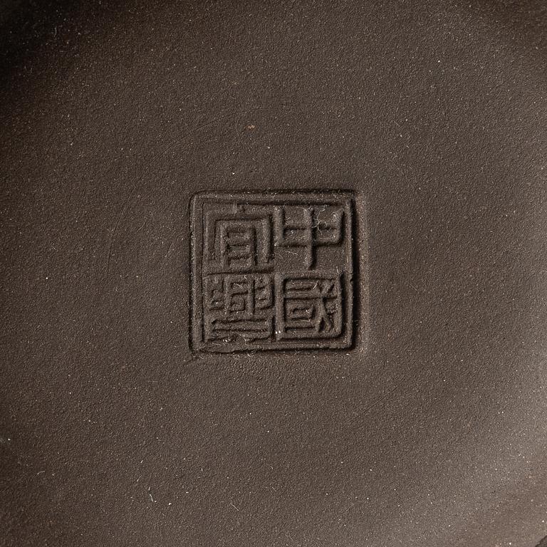 Tekannor, fem stycken, yixing, Kina, 1980/-90-tal.