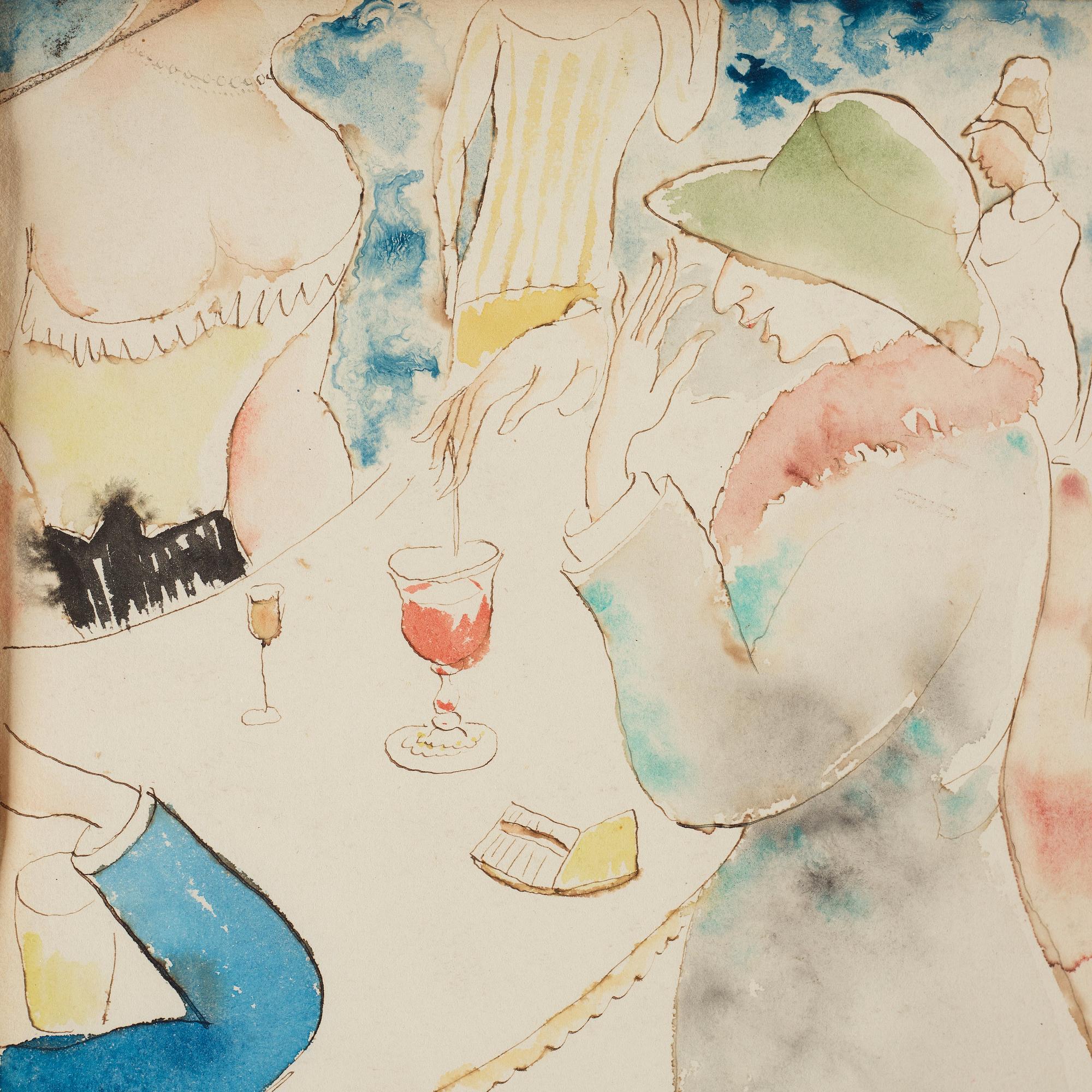 Isaac Grünewald, "Den franska baren (självporträtt)".