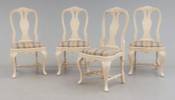 STOLAR, 4 st, rokokostil, 1900-talets andra hälft.