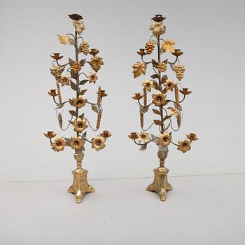 KANDELABRAR, 1 par, Frankrike, 1800-talets andra hälft.