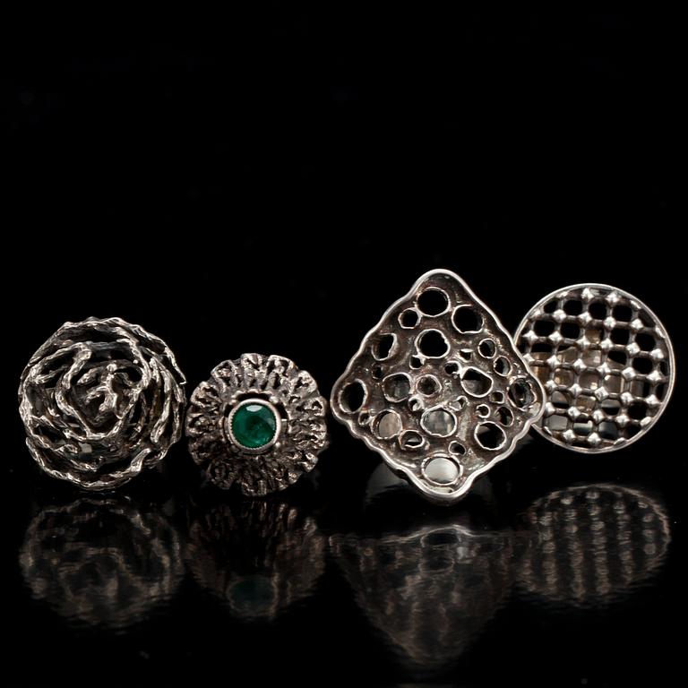 RINGAR, 4 st, silver, E. Granit 1967-70.