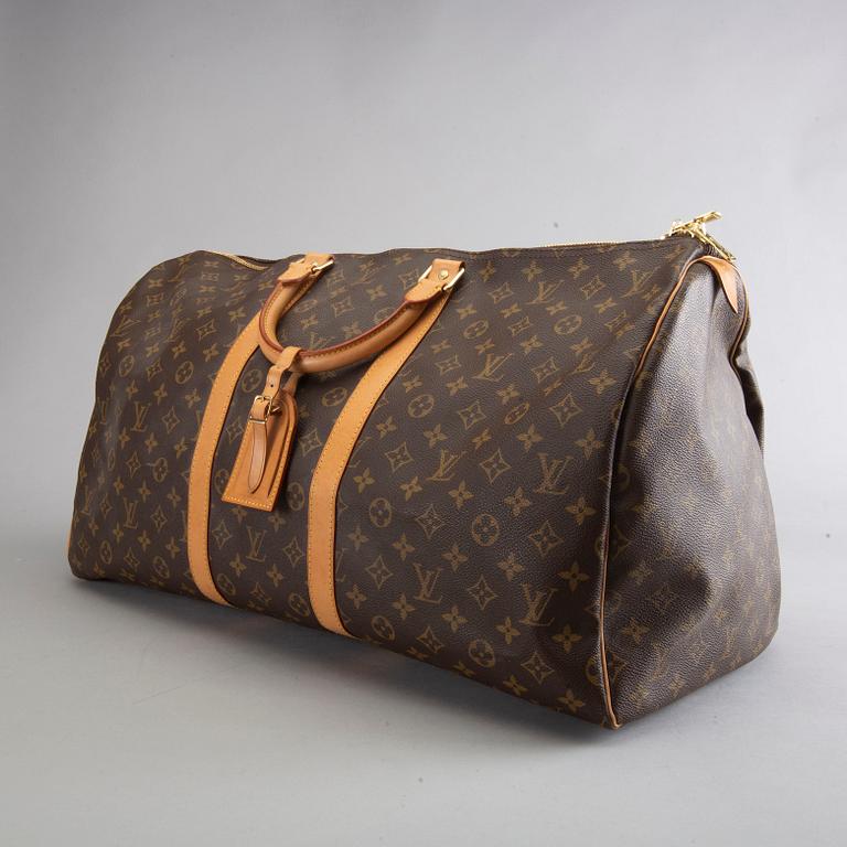 LOUIS VUITTON, "Keepall 55", weekendbag.