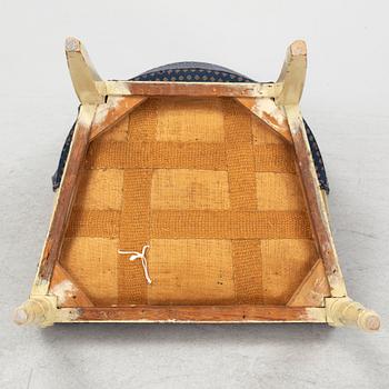 A, late Gustavian armchair, provincial work, early 19th century.