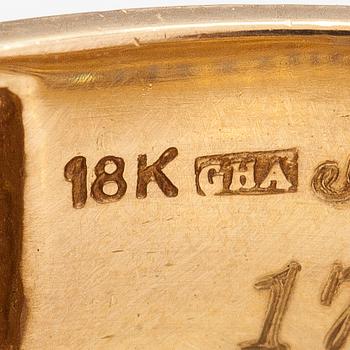 Sormus, 18K kultaa, timantteja n. 0.32 ct yht.