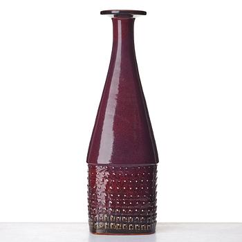 Stig Lindberg, a stoneware sang de boeuf glazed floor vase, Gustavsberg Studio, Sweden 1970.