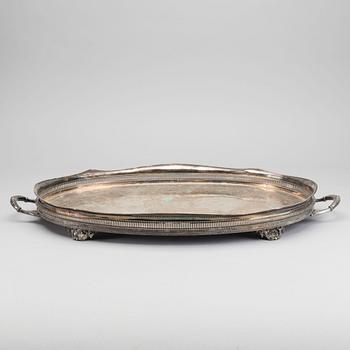 A 20th century English Sheffield silverplate tray.