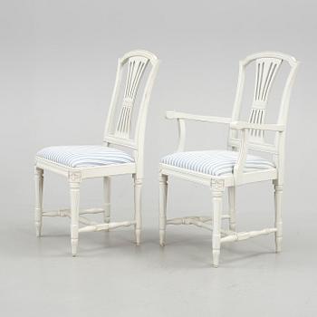 MATSALSGRUPP, 6 delar, Gustaviansk stil, Åmells möbler, 19/2000-tal.