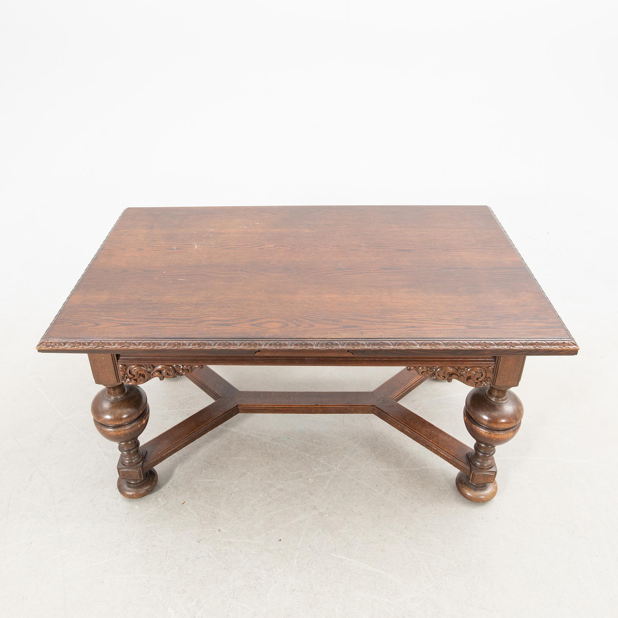 Dining group 11 pcs Baroque style 1920s/30s Almgren & Plynning Helsingborg.