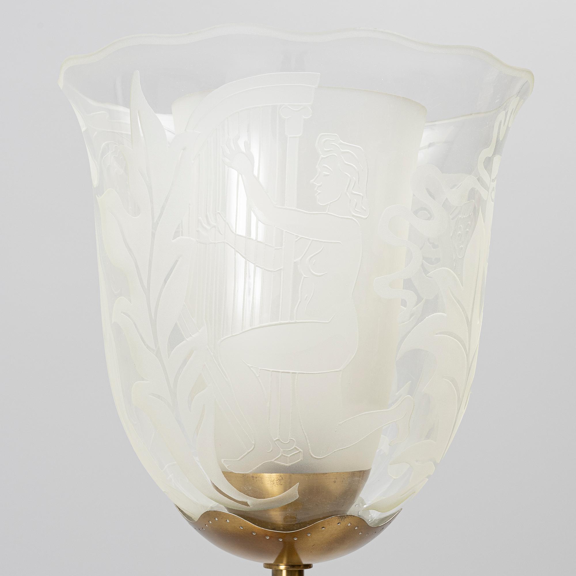 Bo Notini, a Swedish Modern floor lamp, Glössner & Co, Stockholm, 1940s.