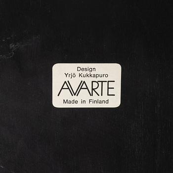 Yrjö Kukkapuro, four chairs, Avarte, Finland.