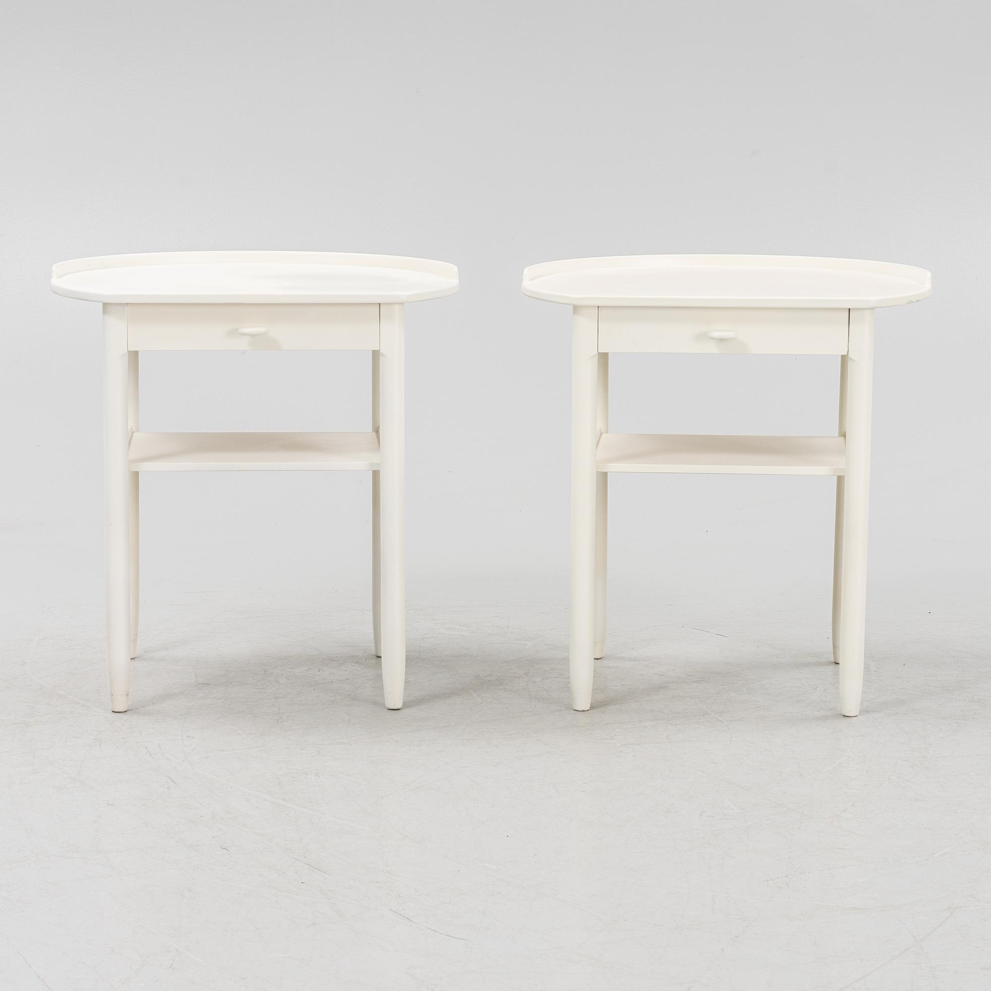 Sven Engström & Gunnar Mystrand, a pair of bedside tables, Bodafors, 1963-64.