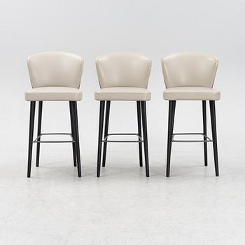 Rodolfo Dordoni, a set of three 'Aston Stool' bar chairs, Minotti, Italy.