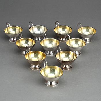 PUNSCHBÄGARE, 10 st (9+1), 9 Cesons, Göteborg, 1970-1. Tot ca 313 g.