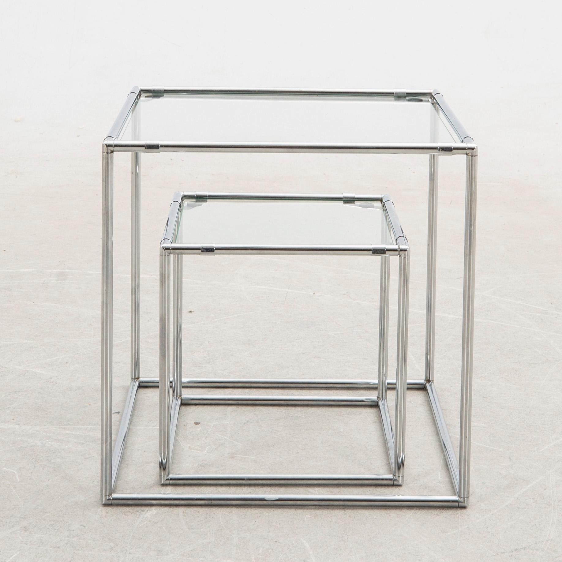 Poul Cadovius, Side table/set of tables 2 pcs "Abstracta" Denmark late 20th century.