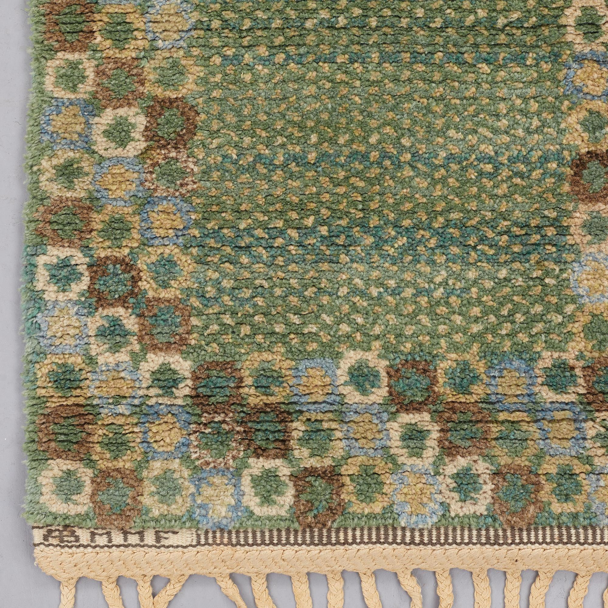 Barbro Nilsson, A carpet, "Gröningen", knotted pile, ca 241-241,5 x 170,5-173,5 cm, signed AB MMF BN.