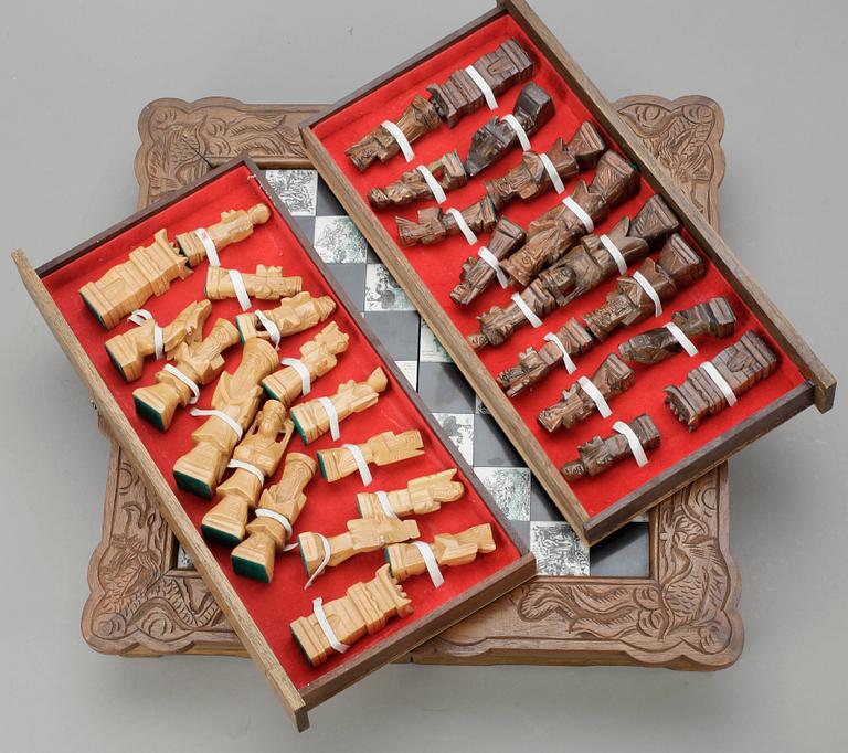 SCHACKSPEL, Sydostasien, modern tillverkning,