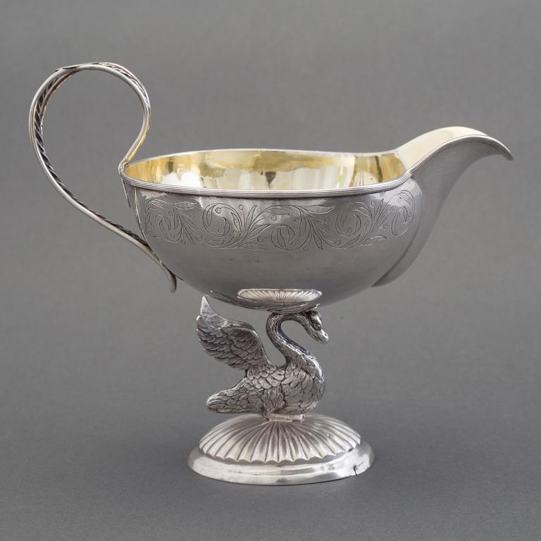 JONAS CARLSTRÖM, såssnipa, silver, Karl Johan, Stockholm (Carlström verksam 1812-25).