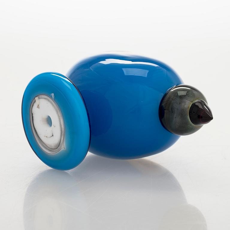 Oiva Toikka, lasilintu, "Turkinkana", signeerattu O. T. II Nuutajärvi 2005.