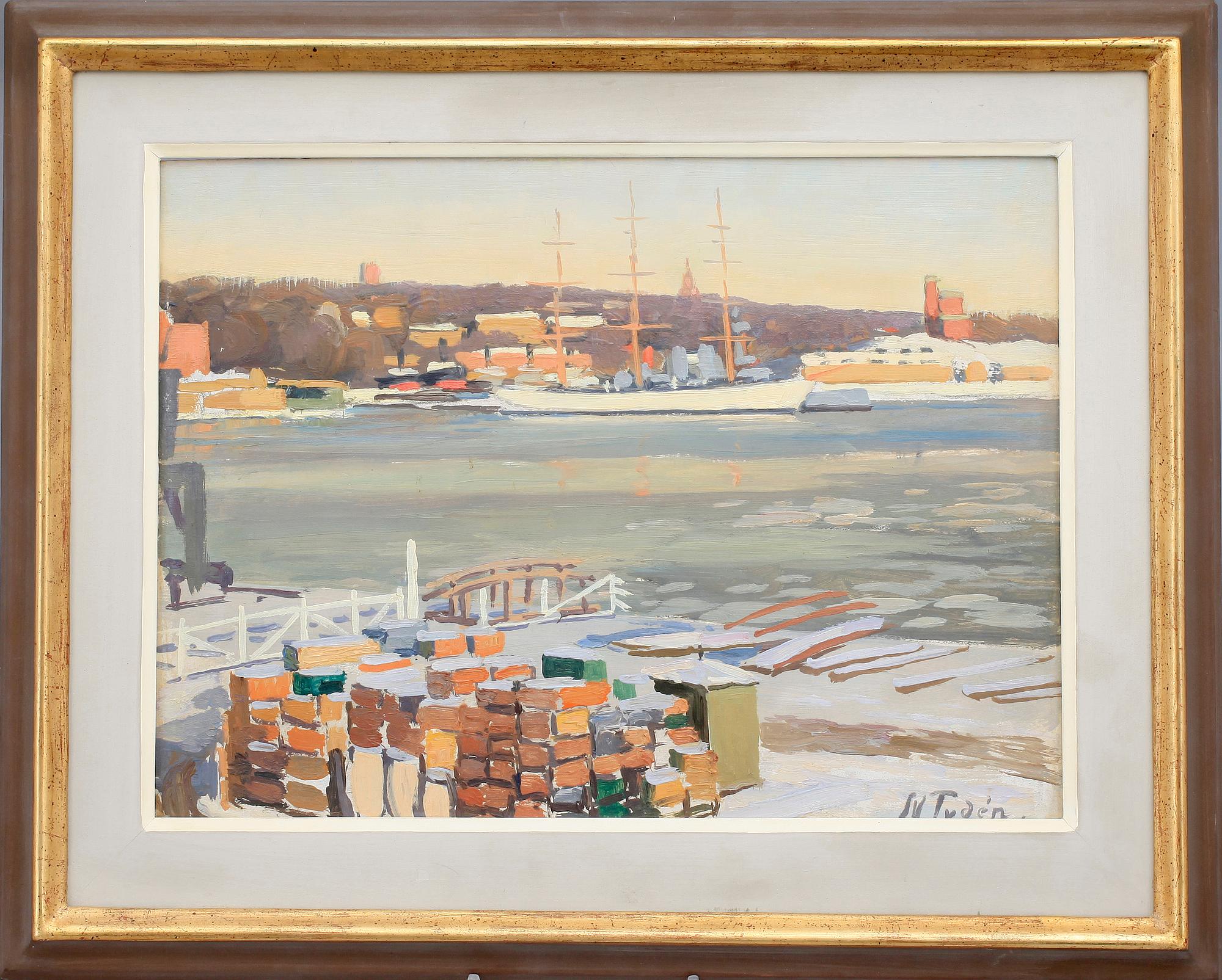 NILS TYDÉN, olja på pannå sign.