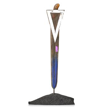 Bertil Vallien, a unique sand cast glass sculpture, "Uomo", Orrefors, Sweden.