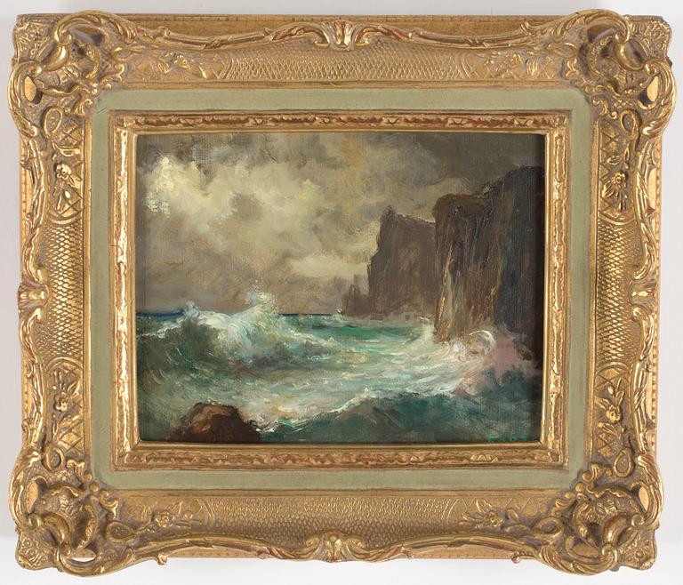 OKÄND KONSTNÄR, olja på duk, ett par, signerade Forti, 1900-talets början.