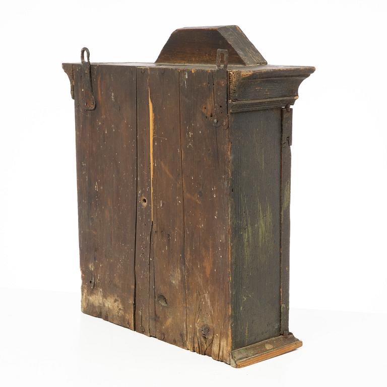 Spice cabinet/wall cabinet, folk art, late Baroque, 18th century.