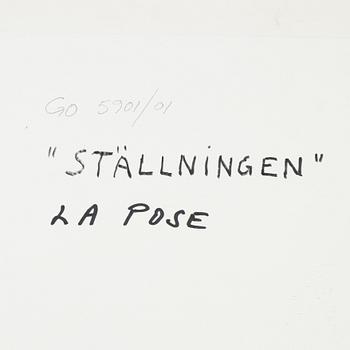 Bengt Lindström, acrylic on paper, signed.